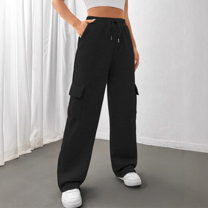 Damen Weite Cargohose im Jogger‑Stil mit Kordelzug Drune