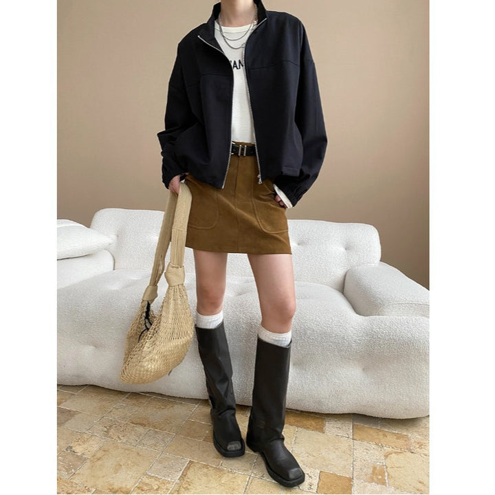 Damen lässige Übergangsjacke mit bequemer Passform und praktischen Taschen Drune