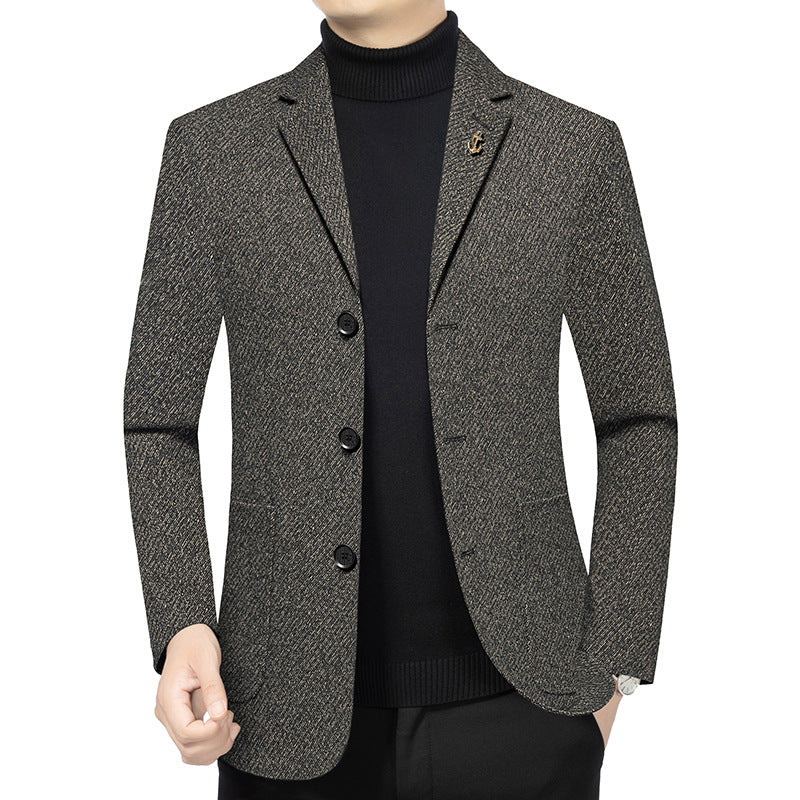 Herren Modernes Einreihiges City-Blazer mit aufgesetzten Taschen und leichter Halbfütterung Drune