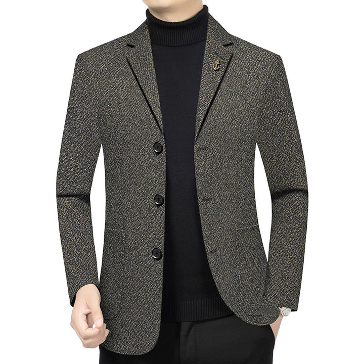 Herren Modernes Einreihiges City-Blazer mit aufgesetzten Taschen und leichter Halbfütterung Drune