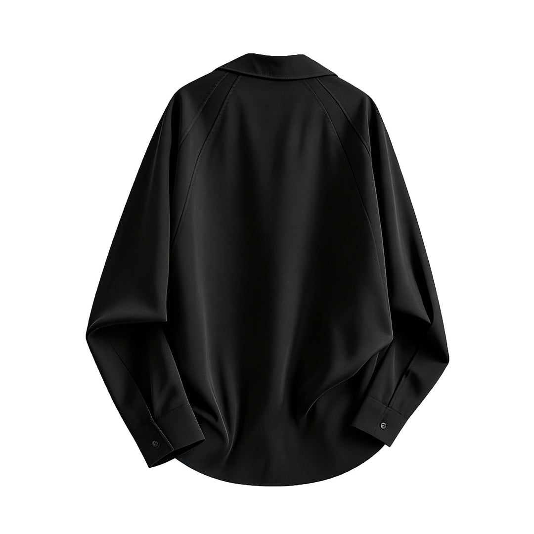 Damen Oversize-Blusenshirt aus fließendem Stretch mit Hemdkragen Drune