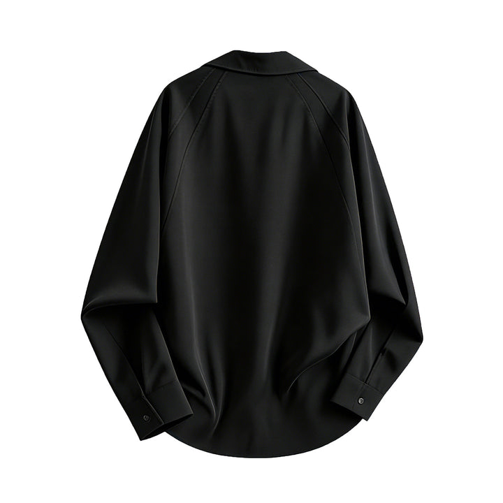 Damen Oversize-Blusenshirt aus fließendem Stretch mit Hemdkragen Drune