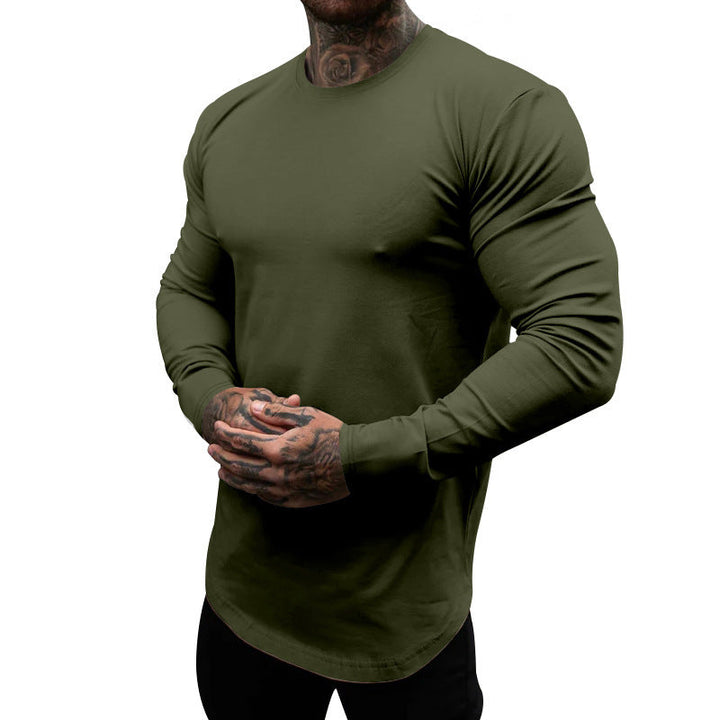 Herren Langarmshirt aus weichem Baumwollmix mit modernem Schnitt und Rundhalsausschnitt Drune