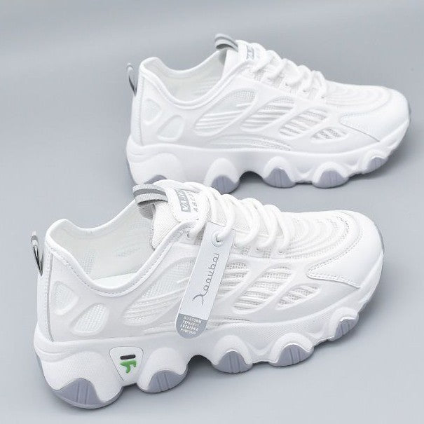 Damen Leichte Sport Sneakers mit atmungsaktiver Mesh-Oberfläche und dämpfender Sohle Drune