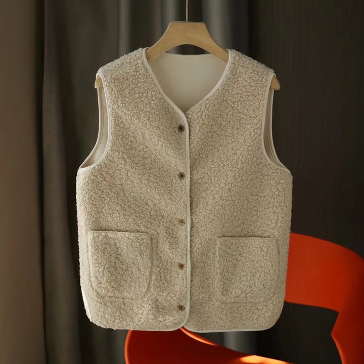 Damen Kuschelige Fleece-Weste mit praktischen Taschen Drune