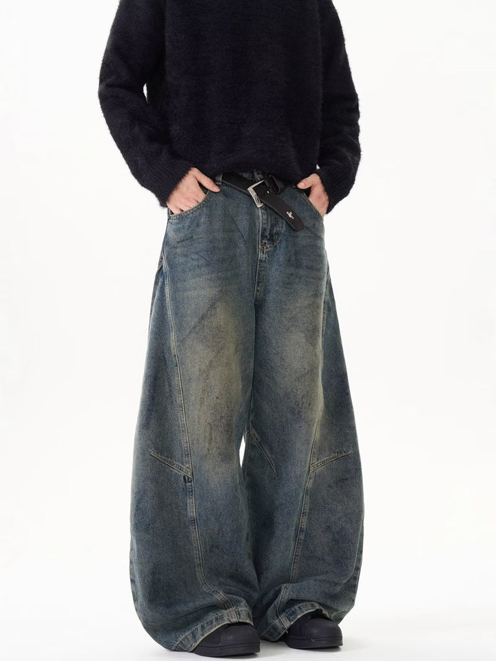 Damen Weitgeschnittene Hochbundjeans Drune
