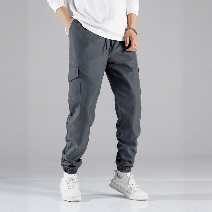 Herren Technische Cargo-Jogginghose im Utility‑Stil mit Klappentaschen & elastischen Knöchelbündchen Drune
