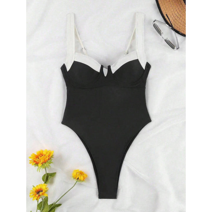 Damen Einteiliger Badeanzug mit raffiniertem Bustier-Design und hohen Beinausschnitten Drune