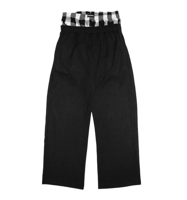 Damen nan lässige Jersey-Loungehose mit elastischem Bund und weitem Bein Drune