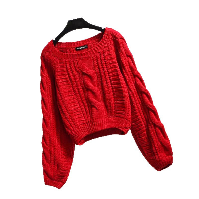 Damen Gemusterter Chunky Pullover Drune