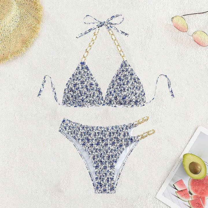 Damen Triangel-Bikini mit eleganten Kettenakzenten Drune