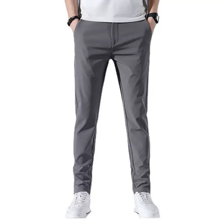 Herren elegante Anzughose mit elastischem Bund und praktischen Eingrifftaschen Drune