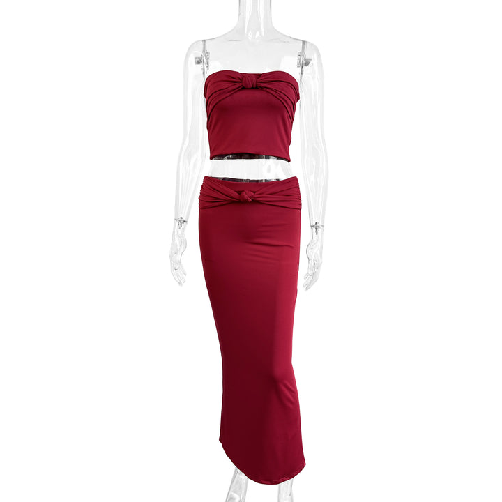 Damen Crop Top und Rock Set Drune