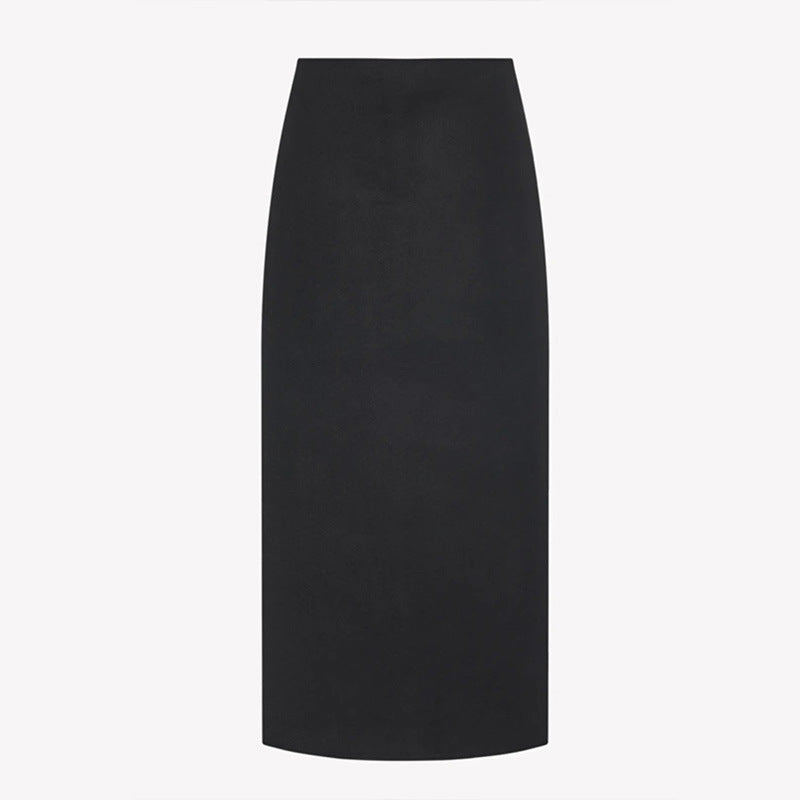 Damen eleganter Maxirock mit hohem Bund und minimalistischer Silhouette Drune