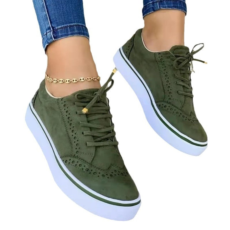 Damen modische Sneaker mit eleganten Brogue-Details Drune