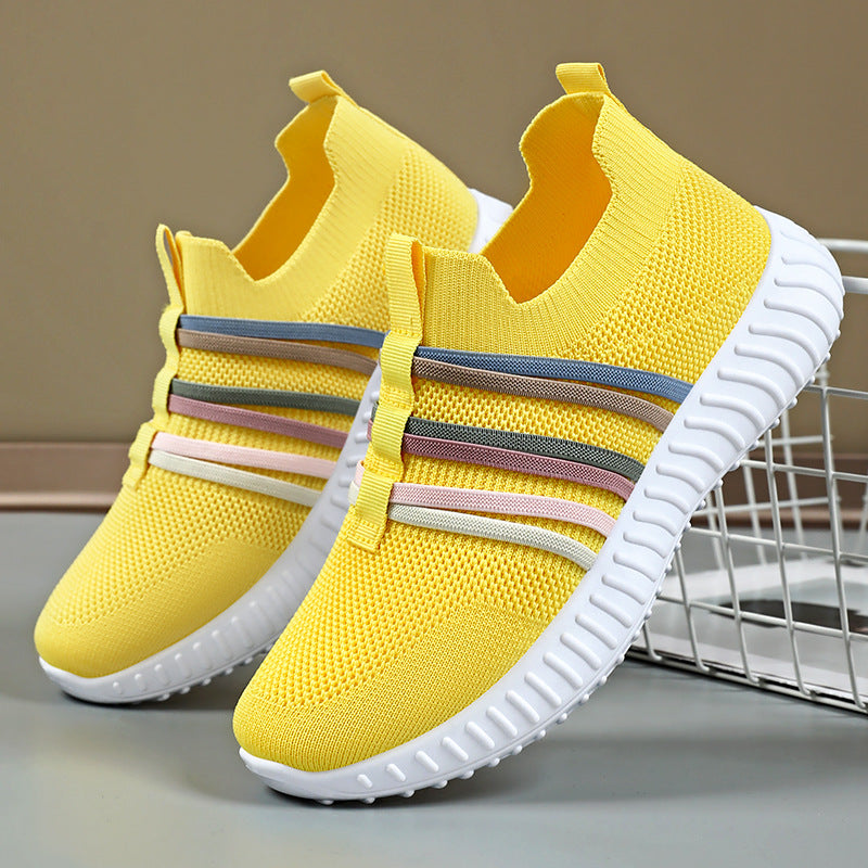 Damen Leichte und atmungsaktive Slip-On Sneakers mit elastischem Einsatz Drune