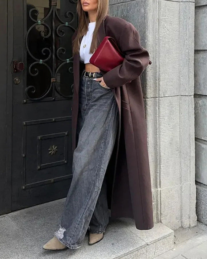 Drune | Park Avenue Doppelreihiger Langer Trenchcoat
