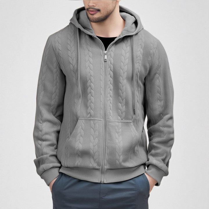Herren Strickjacke mit Kapuze Drune