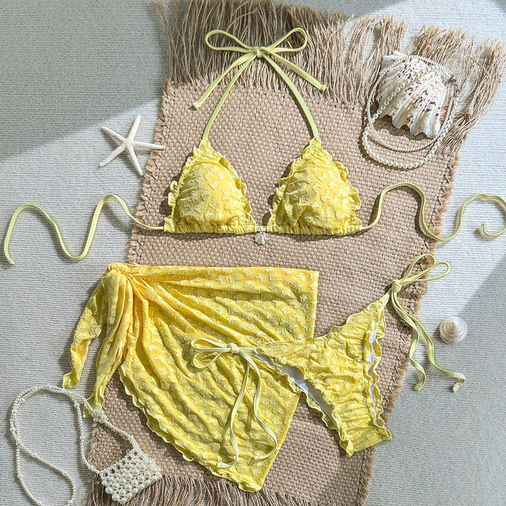 Damen Bikiniset mit Rüschen Drune