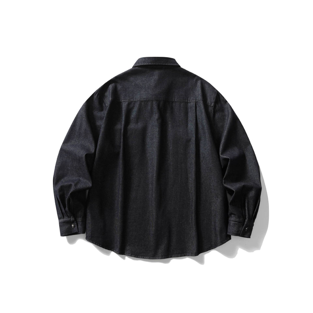 Herren Overshirt-Jeanshemd aus robustem Denim mit Western-Taschen Drune