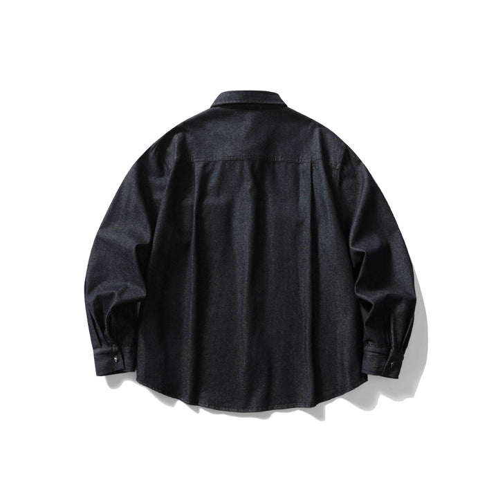 Herren Overshirt-Jeanshemd aus robustem Denim mit Western-Taschen Drune