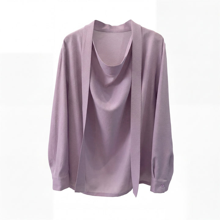 Damen Eleganter Drapierter Vordercardigan Drune