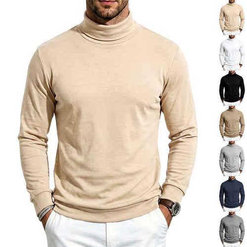 Herren schmal geschnittener Feinstrick-Rollkragenpullover Drune