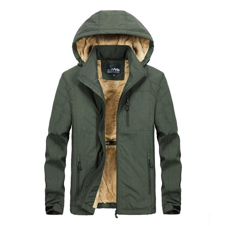 Herren Funktionale Outdoorjacke mit warmem Fleecefutter Drune