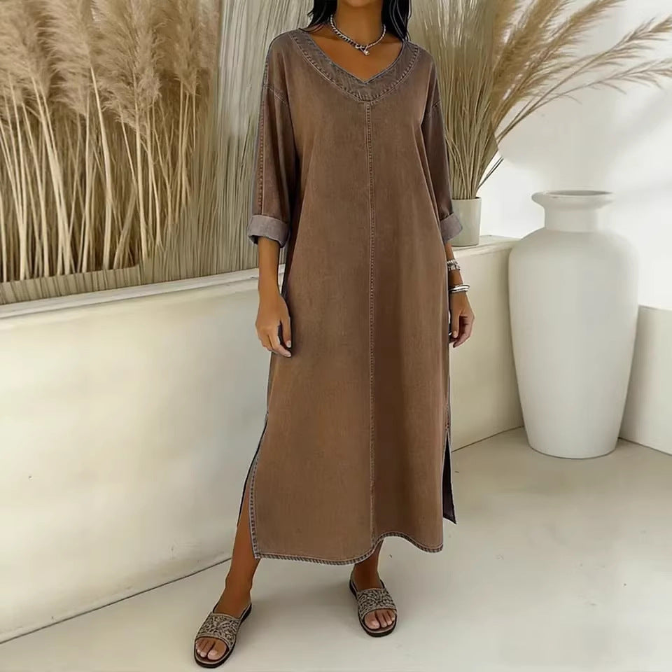 Damen Lässiges und stilvolles Maxikleid Drune