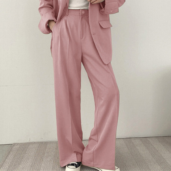 Damen Elegante und hoch taillierte Stoffhose Drune