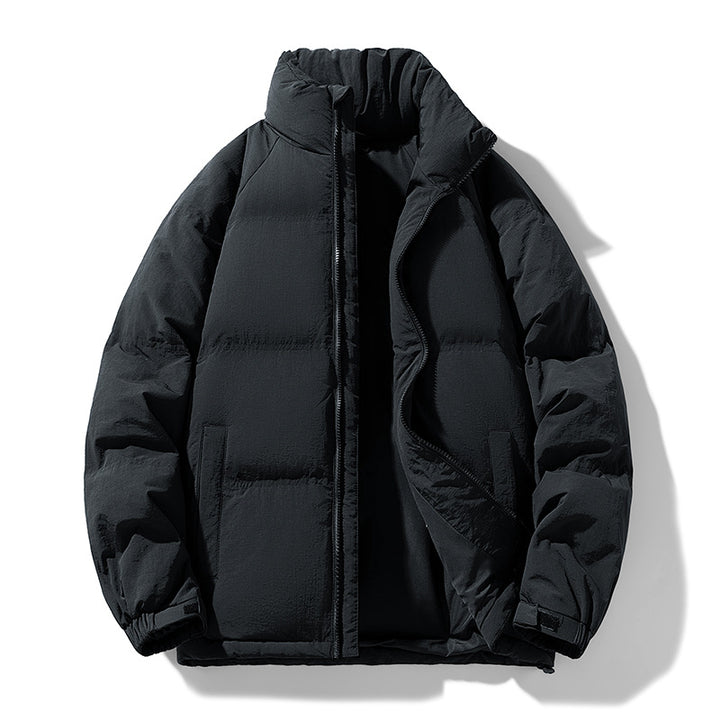 Herren Stepp-Daunen-Winterjacke mit hohem Stehkragen und verstellbarem Saum Drune