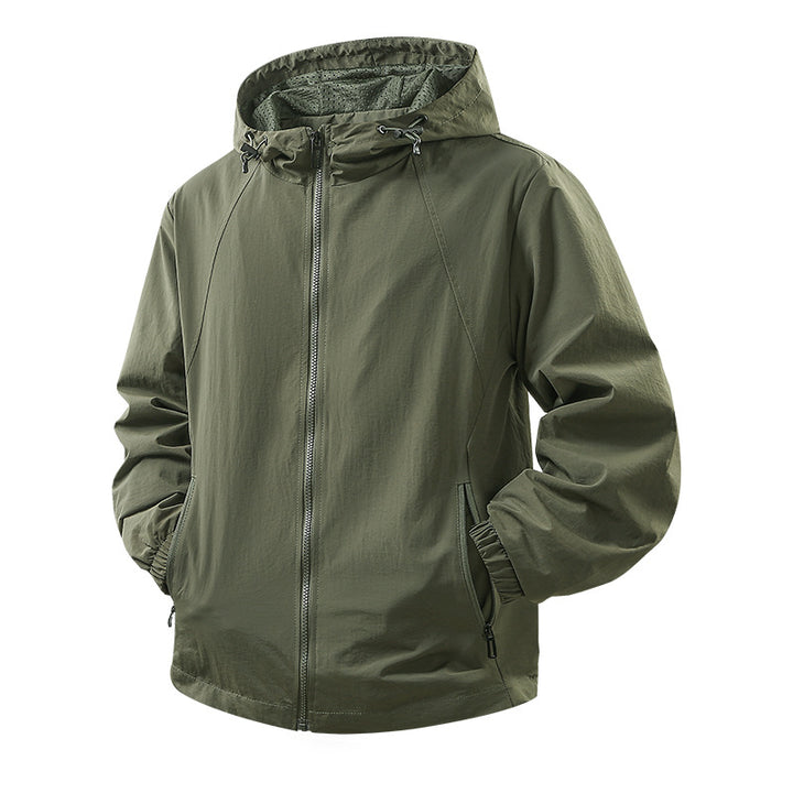 Herren Leichte Outdoor-Jacke mit Kapuze
