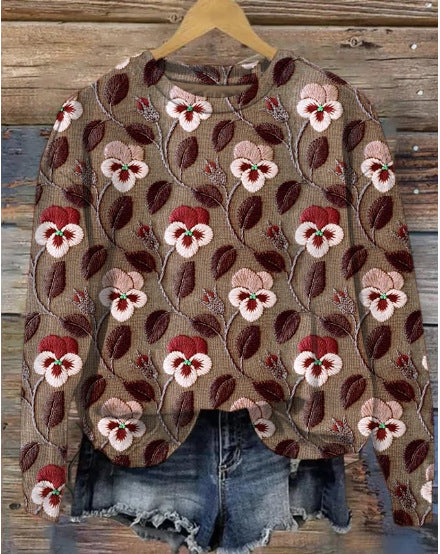 Drune | Casual floral print sweater
