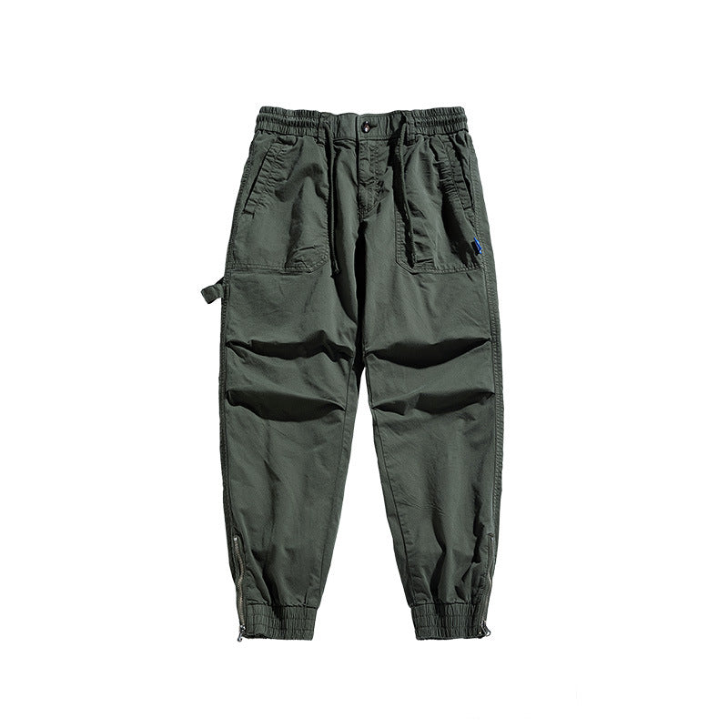 Herren Tapered-Utility-Cargohose im Joggerstil mit elastischem Comfortbund, aufgesetzten Taschen und Knöchel‑Reißverschluss Drune