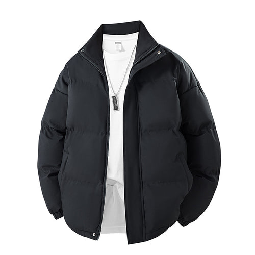 Herren gesteppte Winterjacke mit hohem Stehkragen, Daunenoptik und Relaxed‑Fit Drune