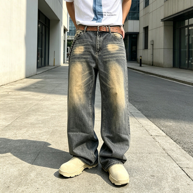 Herren Bequeme Weit geschnittene Jeans Drune