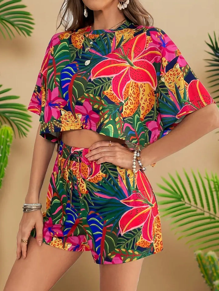Damen Sommerliches Kurzarm-Set Drune