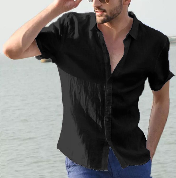 Herren Leichtes Leinenhemd Drune