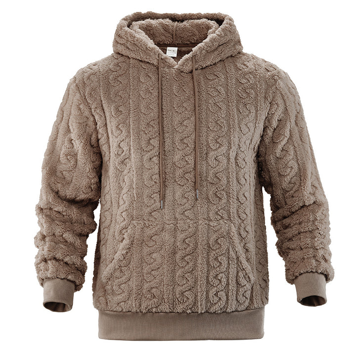 Damen Warmes Kapuzenpullover mit strukturiertem Wabenmuster Drune