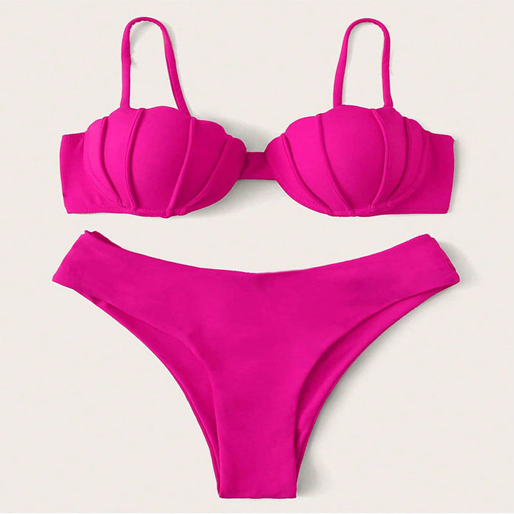 Damen Push-Up Bikini mit elegantem Muscheldesign Drune