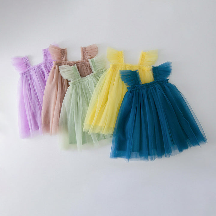Damen Tüll Kleid Drune