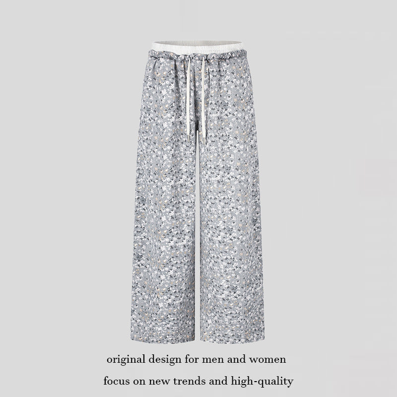 Damen Palazzo‑Glitzerhose mit elastischem Bund und Kordelzug Drune