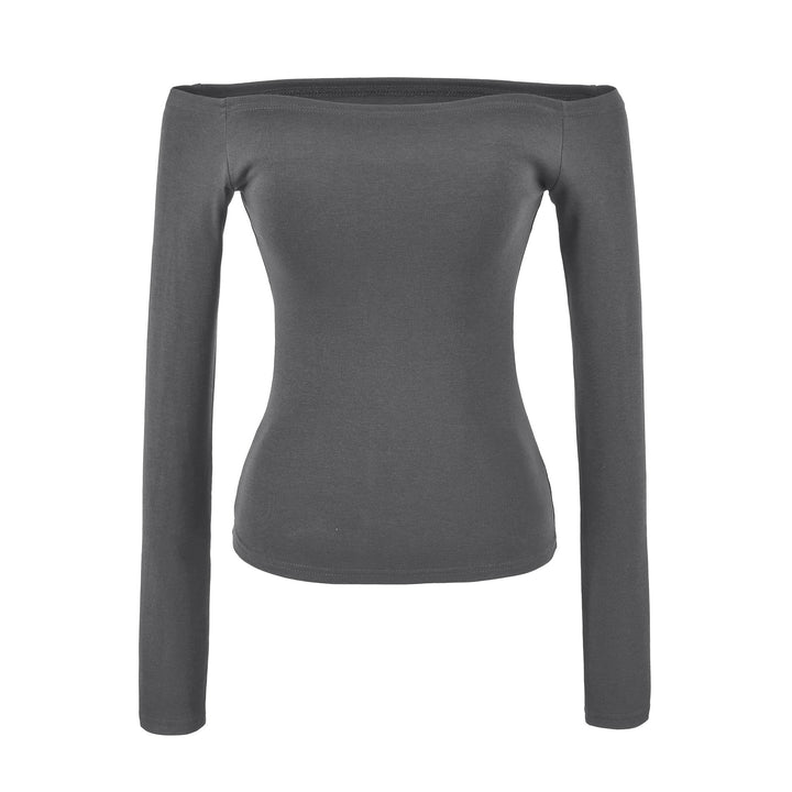 Damen Enganliegendes Off-Shoulder Longsleeve aus Stretch-Jersey Drune