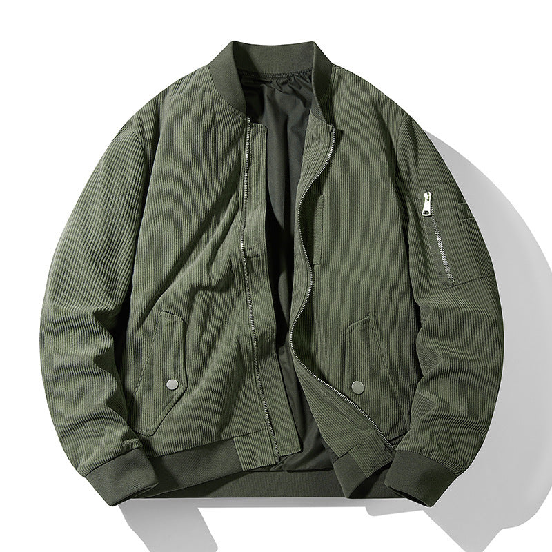 Herren Sportliche Bomberjacke mit Reißverschluss und praktischen Taschen Drune