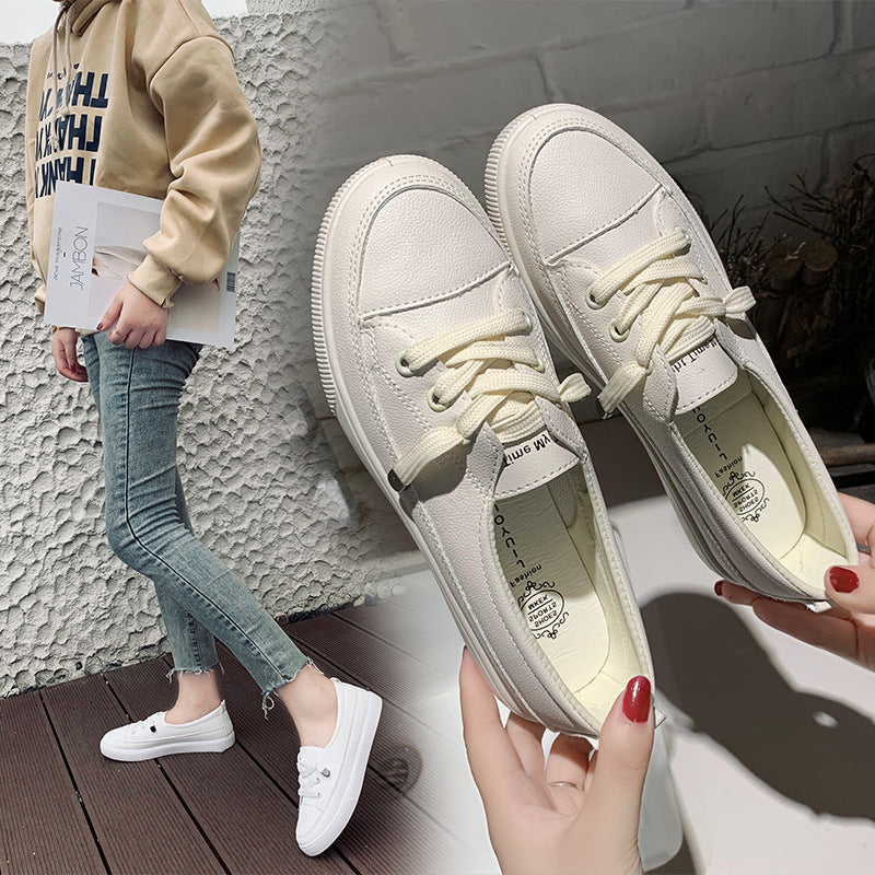 Damen Minimalistische Low-Top Sneaker aus Kunstleder mit gepolstertem Komfortfußbett Drune
