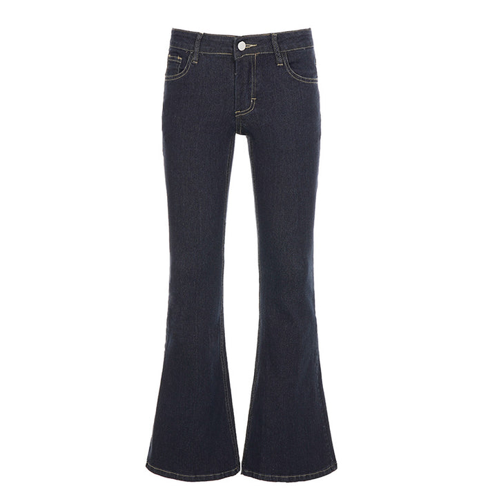 Damen Flared-Jeans mit stark ausgestelltem Schlag und figurbetonter Hüftpassform Drune