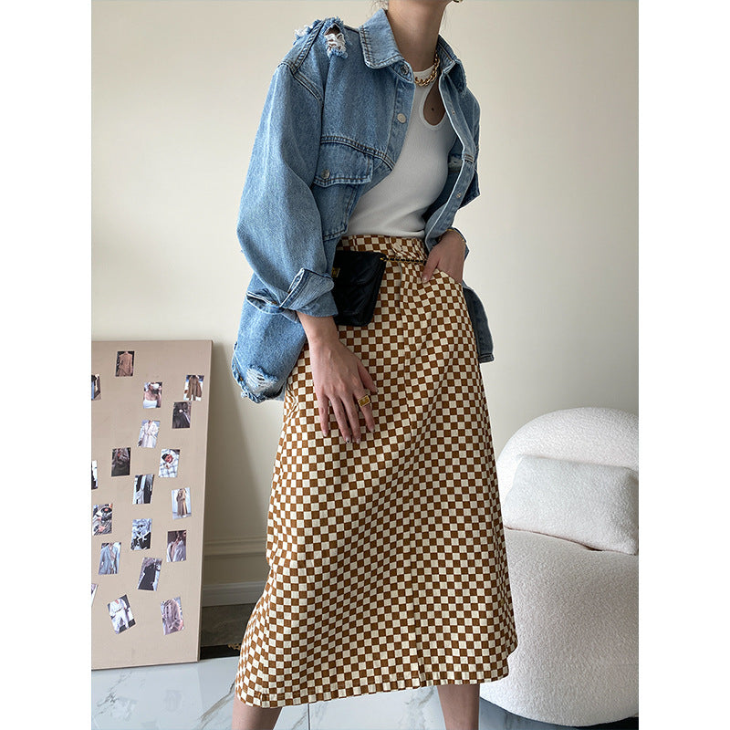 Damen lässige Jeansjacke mit used Look und großen Taschen Drune