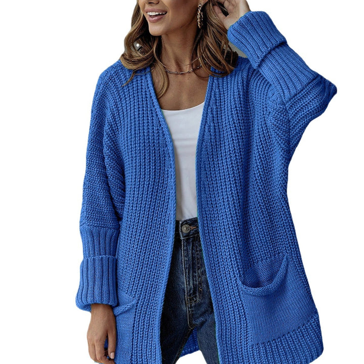 Damen Strickjacke mit offenen Front und großen Taschen Drune