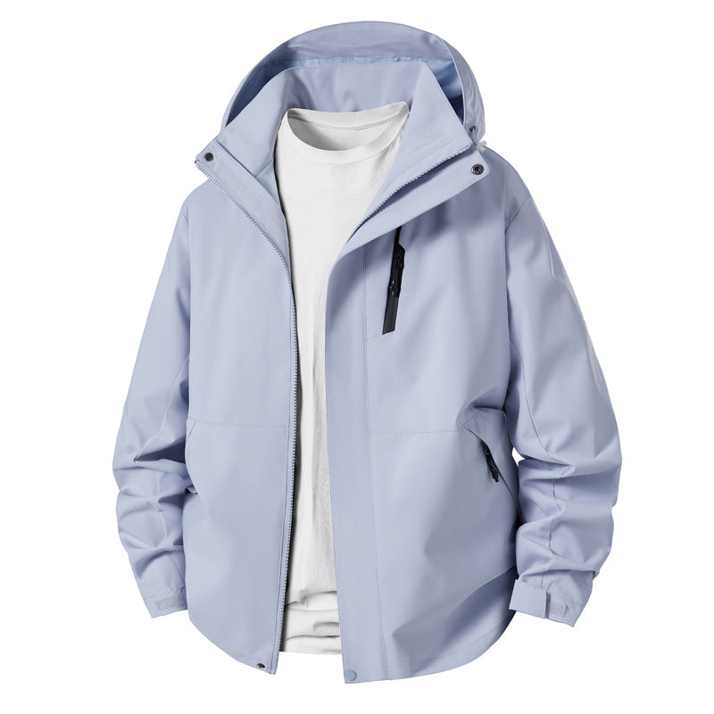 Herren technische Übergangsjacke mit verstellbarem Kapuzenrand Drune