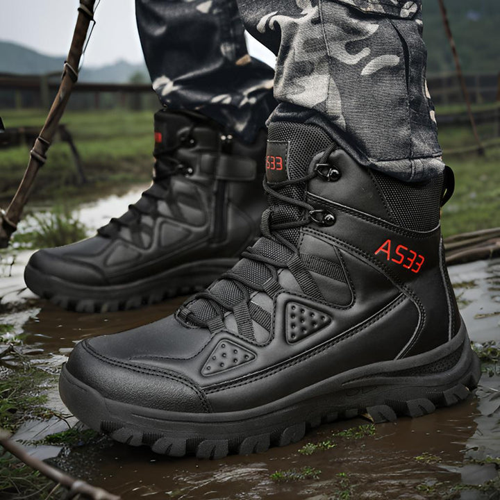 Herren wasserdichte Sicherheitsstiefel mit rutschfester Sohle und atmungsaktiver Membran Drune
